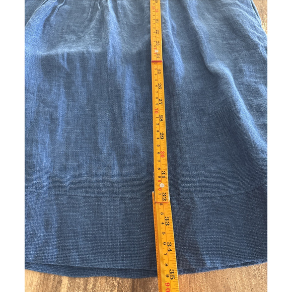 Faherty Gemina Linen Basketweave Dress Indigo Blue Size S, NEW NWT, MSRP $178 - Picture 8 of 11